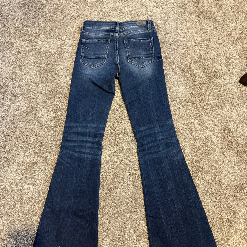 Buckle Dark Blue Flare Jeans - Picture 2 of 2